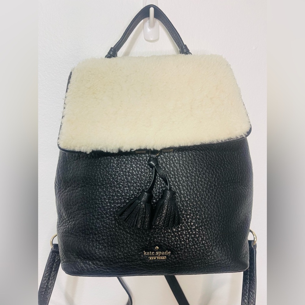 Kate Spade RARE New York Hayes Street Shearling Teba Backpack First Edition